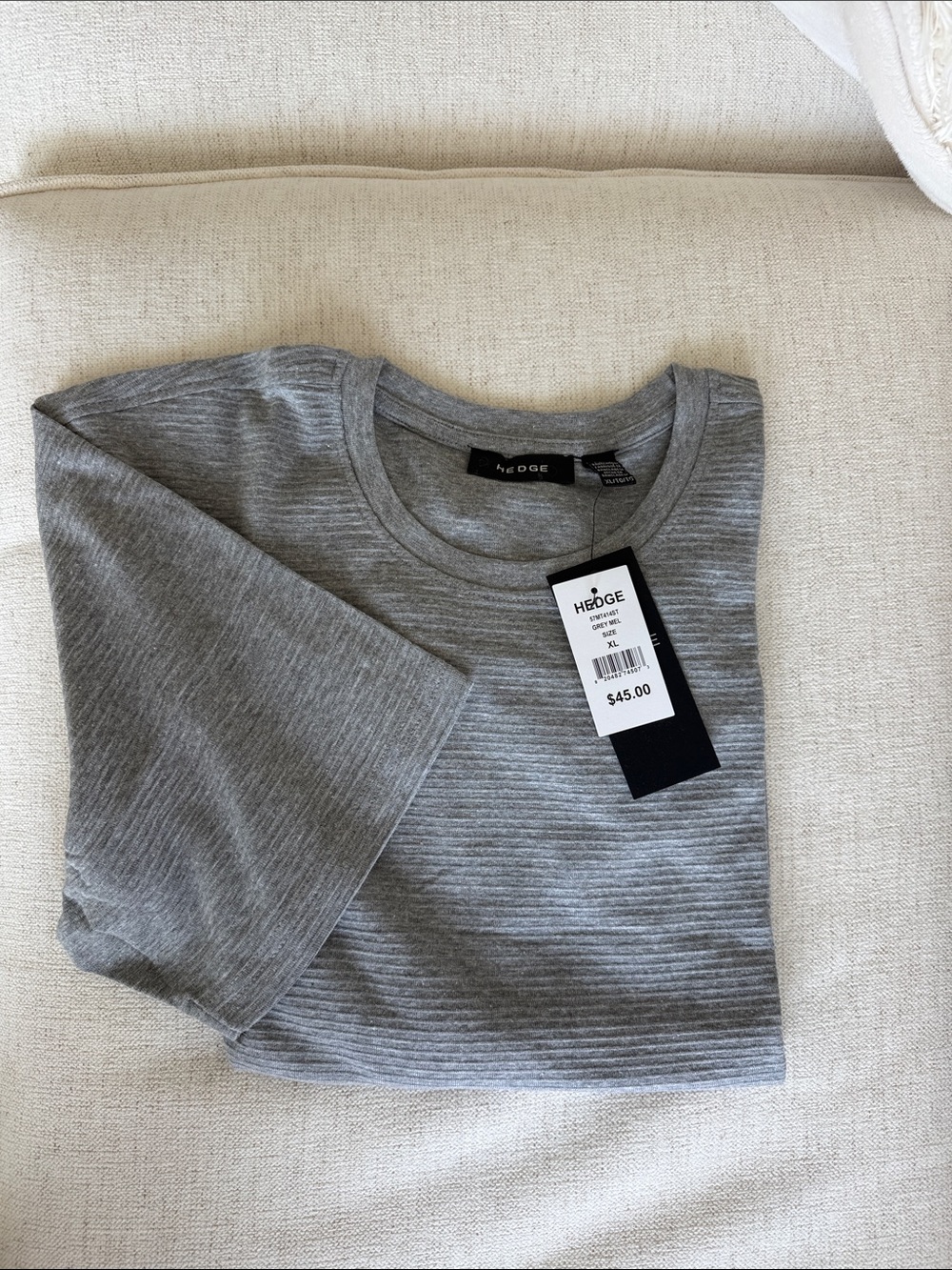 Hedge Men's Short Sleeve Crewneck Tee in Heather Gray